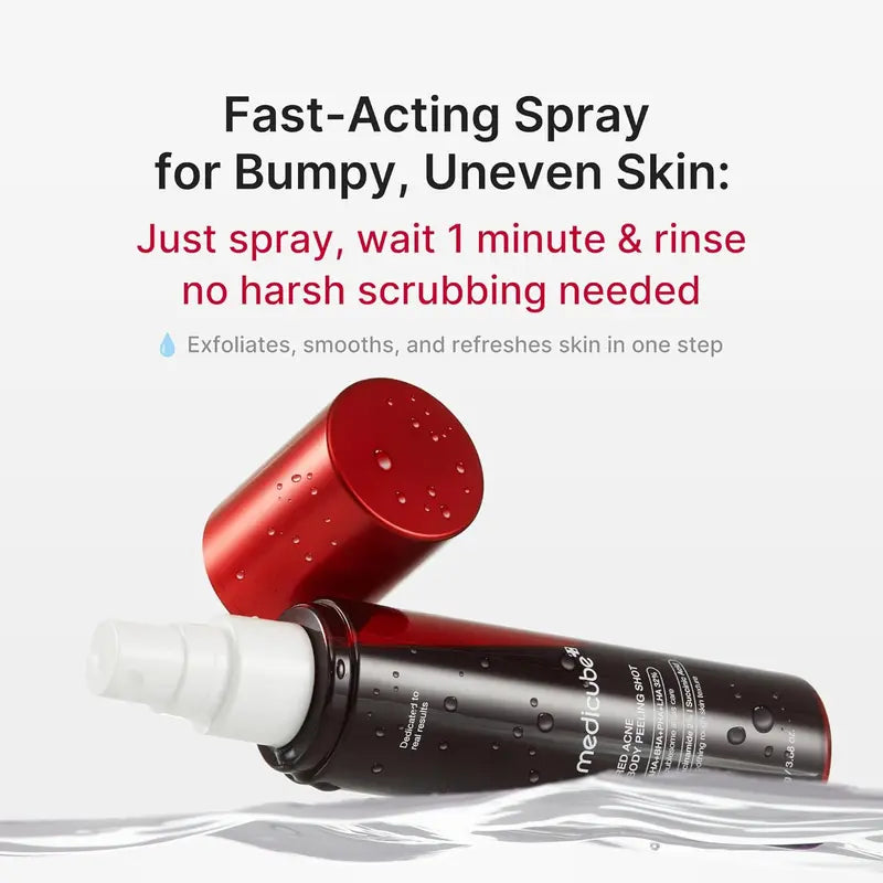 Red Body Peeling Shot Cleanser 2.0 110g - Treats Bumps & Breakouts, Smooth Skin