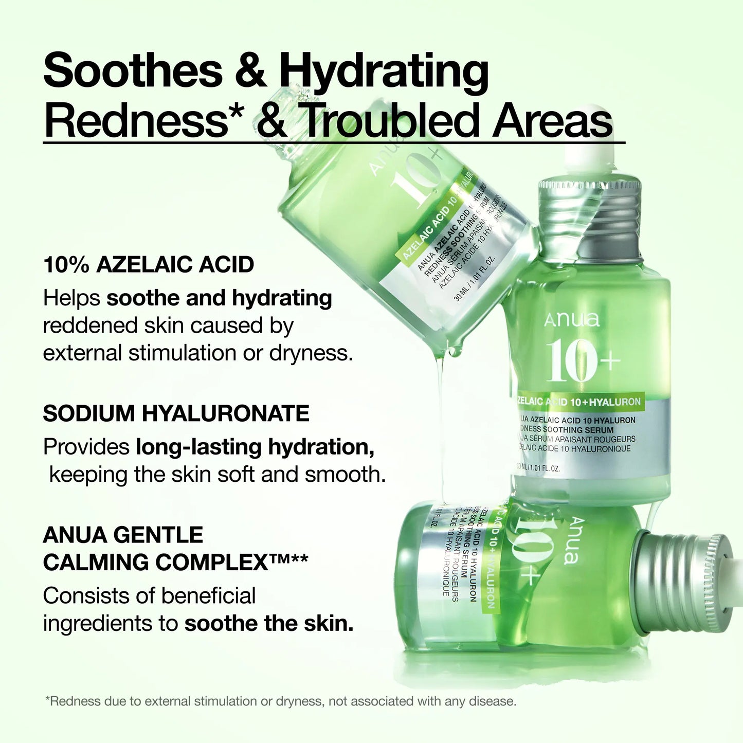 Azelaic Acid 10 Hyaluron Redness Soothing Serum 1.01 fl.oz.(30ml)|Azelaicacid, Hyaluronic Acid