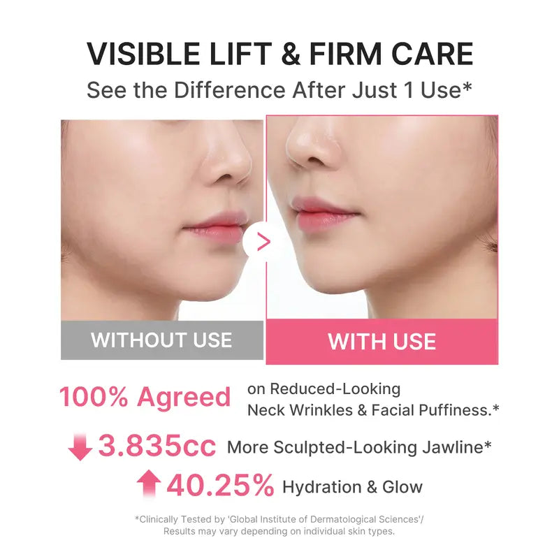 PDRN Collagen Gua Sha Neck Wrinkle Cream | Built-In Gua Sha Massager with Volufiline 5% + PDRN