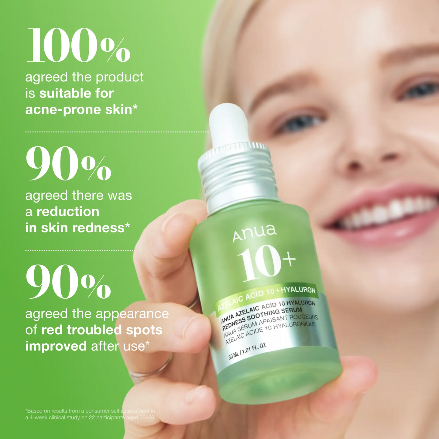 Azelaic Acid 10 Hyaluron Redness Soothing Serum 1.01 fl.oz.(30ml)｜Azelaicacid, Hyaluronic Acid