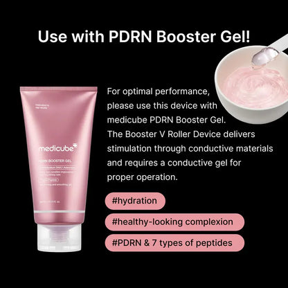 Booster Gel for Booster Facial V-Roller Device ㅣMini Booster Pro Plus + Booster Face Roller HeadㅣK-beauty PDRN Booster Gel for skin definition, plump-looking appearance, puffiness, and skin relaxion