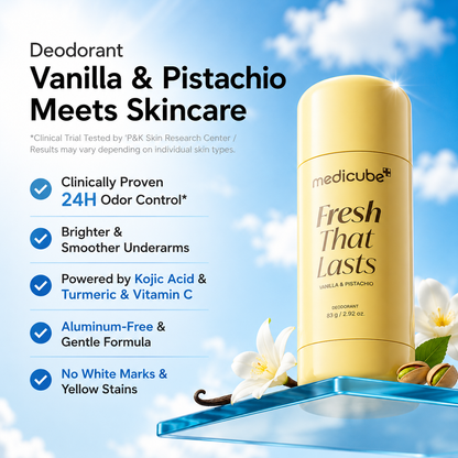 Kojic Acid & Turmeric Aluminum-Free Deodorant | Vanilla & Pistachio