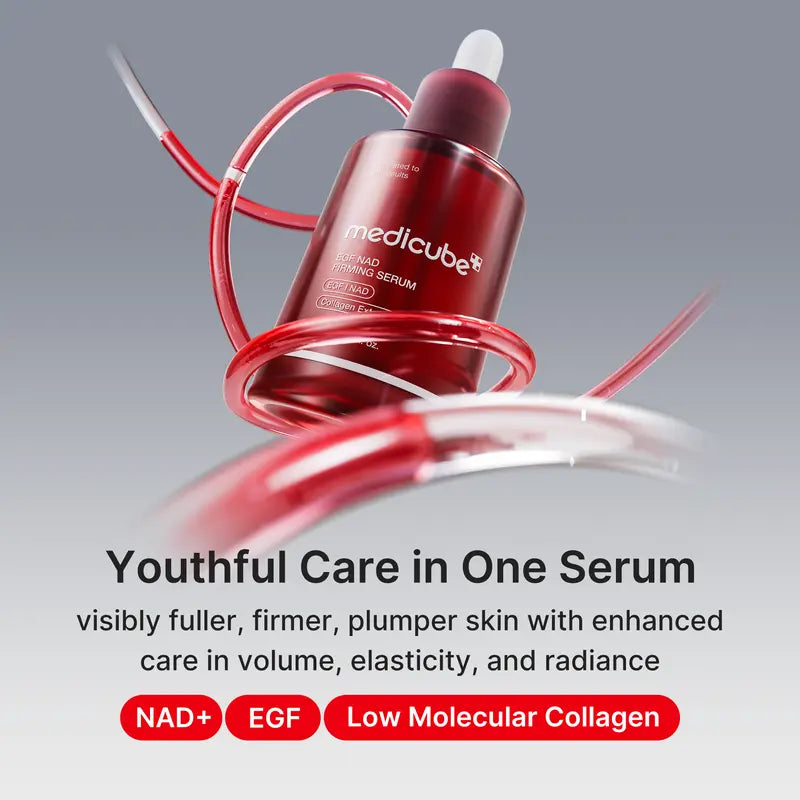 NAD+ EGF Firming Serum | NAD+, EGF, Collagen Extract, Anti-aging, Plumping, Radiance Boosting Serum | Cares for Look of Fine Lines, Skin Elasticity & Firmness For Youthful-looking Skin (30ml / 1.01 fl. oz.)