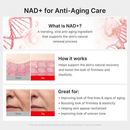 NAD+ EGF Firming Serum | NAD+, EGF, Collagen Extract, Anti-aging, Plumping, Radiance Boosting Serum | Cares for Look of Fine Lines, Skin Elasticity & Firmness For Youthful-looking Skin (30ml / 1.01 fl. oz.)