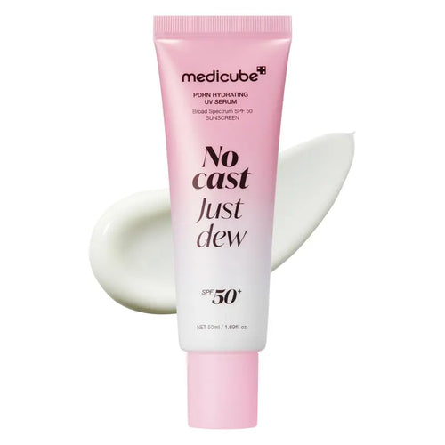No Cast Just Dew PDRN Hydrating UV Sun Serum | Daily Lightweight Sunscreen SPF 50 | PDRN, Panthenol | Daily Use for All Skin Types (50ml)