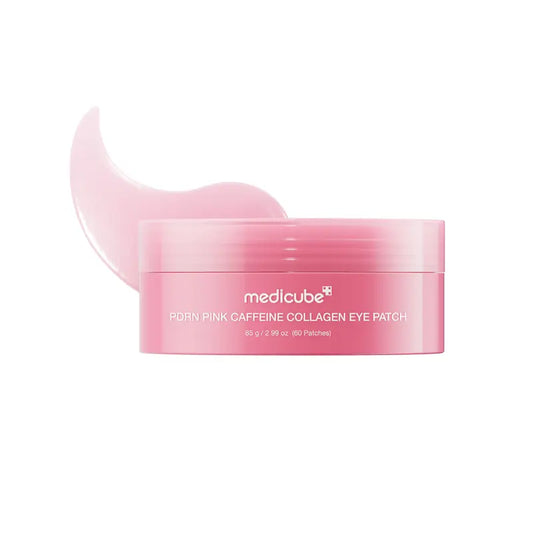 PDRN Pink Caffeine Collagen Eye Patch for Night CareㅣFuller-Looking Eye Area, Under-Eye Puffiness, Dark Circles Care for Smooth, Radiant & Youthful-Looking