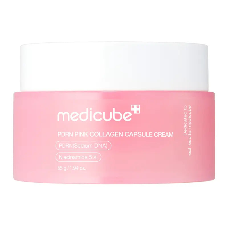 PDRN Pink Collagen Capsule Cream | Pink Boba Cream | Salmon DNA, Niacinamide for Uneven Skin Tone, Glow Hydration