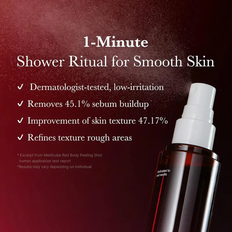 Red Body Peeling Shot Cleanser 2.0 110g - Treats Bumps & Breakouts, Smooth Skin