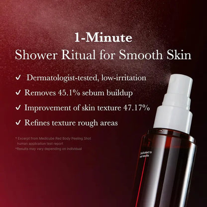 Red Body Peeling Shot Cleanser 2.0 110g - Treats Bumps & Breakouts, Smooth Skin