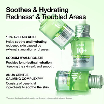 Azelaic Acid 10 Hyaluron Redness Soothing Serum 1.01 fl.oz.(30ml)｜Azelaicacid, Hyaluronic Acid