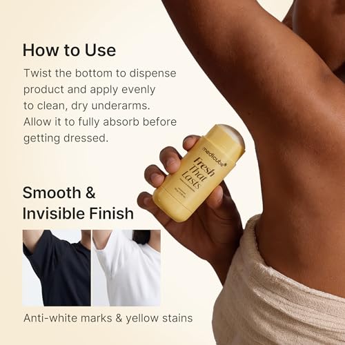 medicube Kojic Acid & Turmeric Aluminum-Free Deodorant | Vanilla & Pistachio Perfumed Stick, All-Day Odor Protection for Women & Men