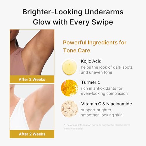 medicube Kojic Acid & Turmeric Aluminum-Free Deodorant | Vanilla & Pistachio Perfumed Stick, All-Day Odor Protection for Women & Men