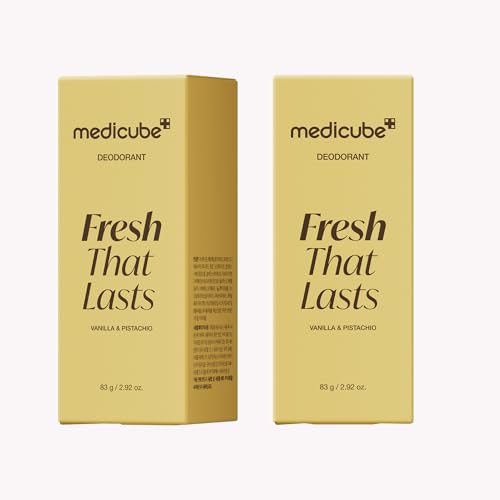 medicube Kojic Acid & Turmeric Aluminum-Free Deodorant | Vanilla & Pistachio Perfumed Stick, All-Day Odor Protection for Women & Men