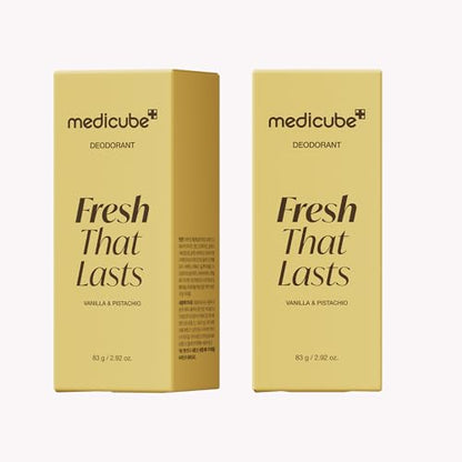 medicube Kojic Acid & Turmeric Aluminum-Free Deodorant | Vanilla & Pistachio Perfumed Stick, All-Day Odor Protection for Women & Men