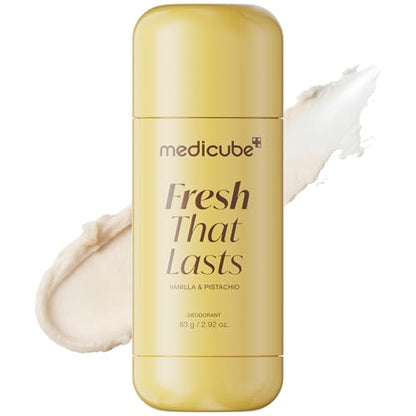 medicube Kojic Acid & Turmeric Aluminum-Free Deodorant | Vanilla & Pistachio Perfumed Stick, All-Day Odor Protection for Women & Men