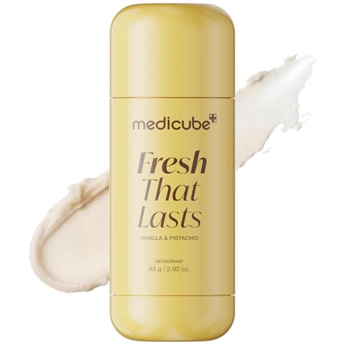 medicube Kojic Acid & Turmeric Aluminum-Free Deodorant | Vanilla & Pistachio Perfumed Stick, All-Day Odor Protection for Women & Men